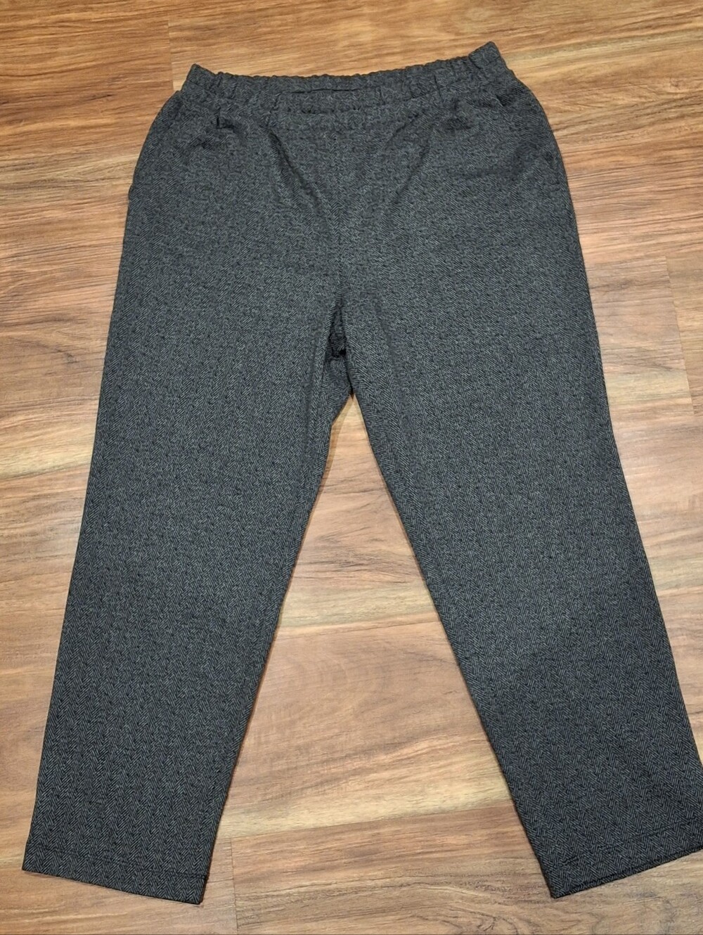 A New Day Comfy Herringbine Elastic Waist Trouser Pants
